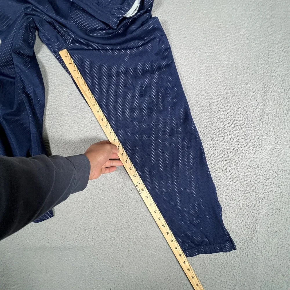 Nike Pants Mens Large Blue Vintage Mesh‎ Basketball Warm Up Ankle Zip Pockets